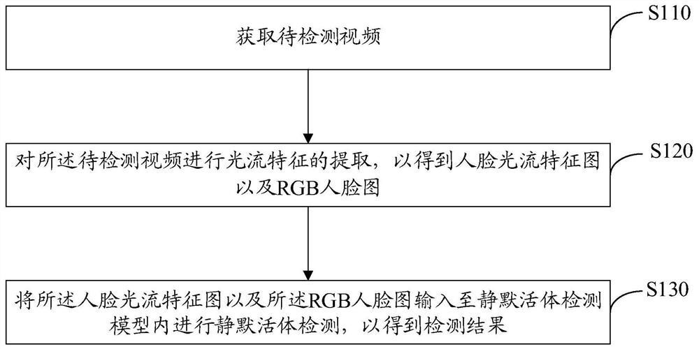 Silent living body detection method and device, computer equipment and storage medium