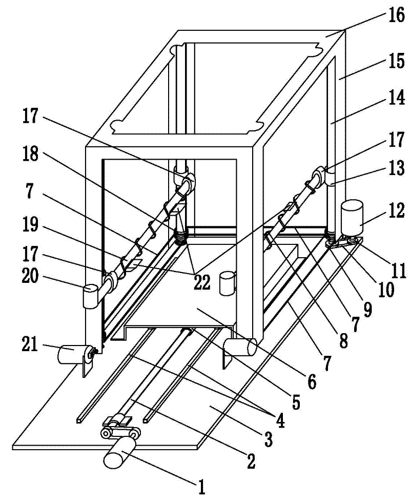Four-lead screw lifting device