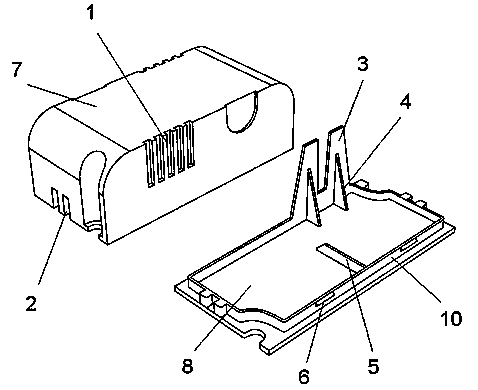 Antenna box with fixing structure