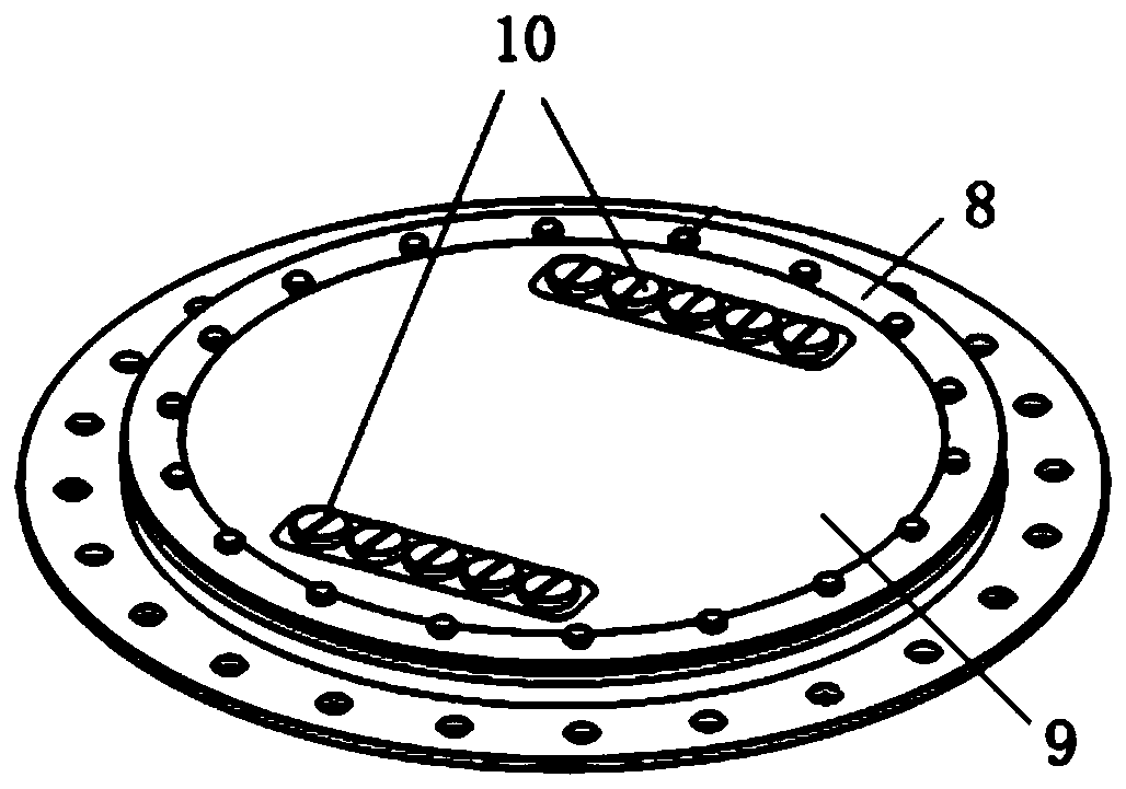 Double-piston electromagnetic type ultra-low-frequency underwater sound transducer and mounting and transduction methods thereof