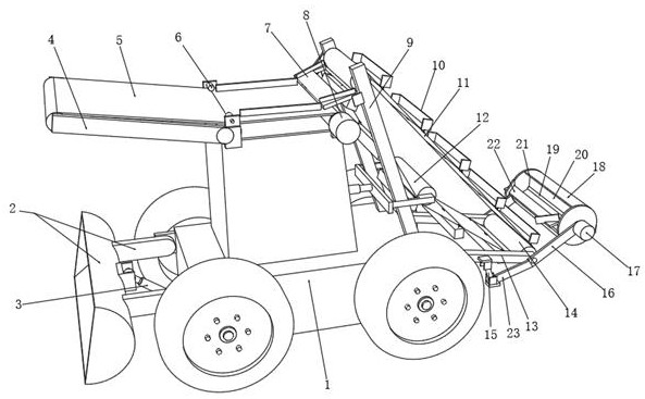 Loader with rotary feeding hopper