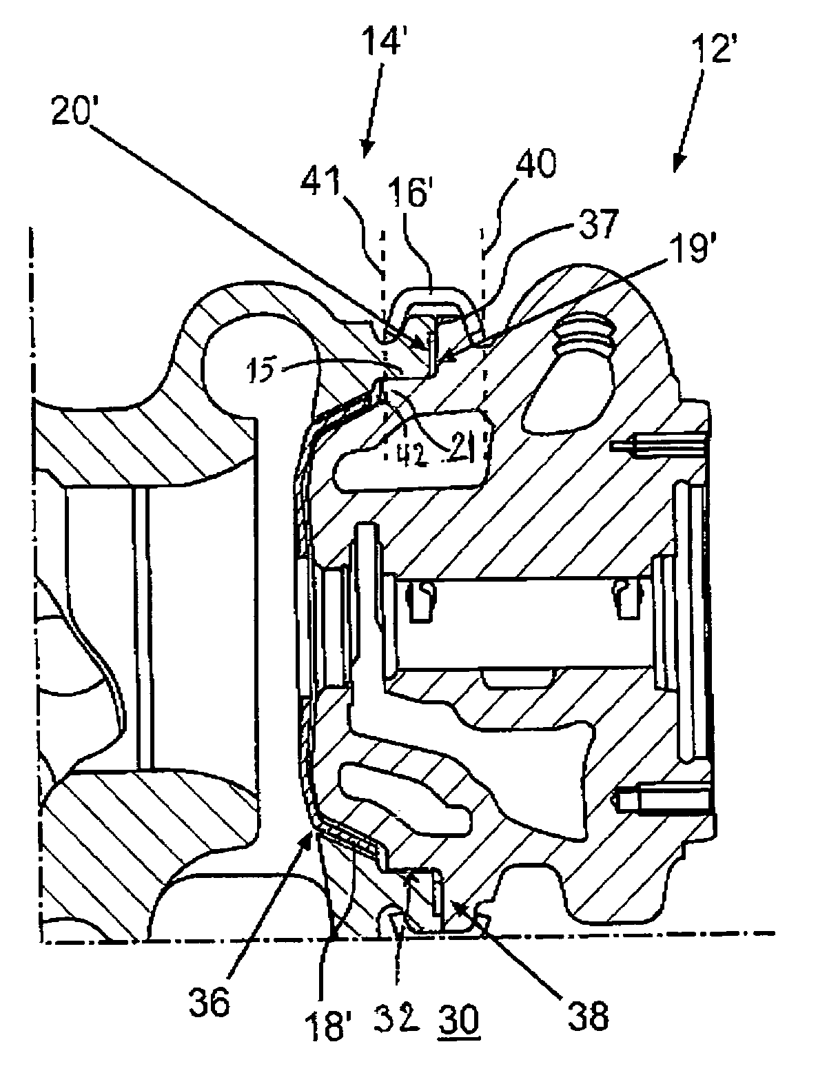 Connection assembly for joining a turbine housing and a bearing housing and exhaust gas turbocharger