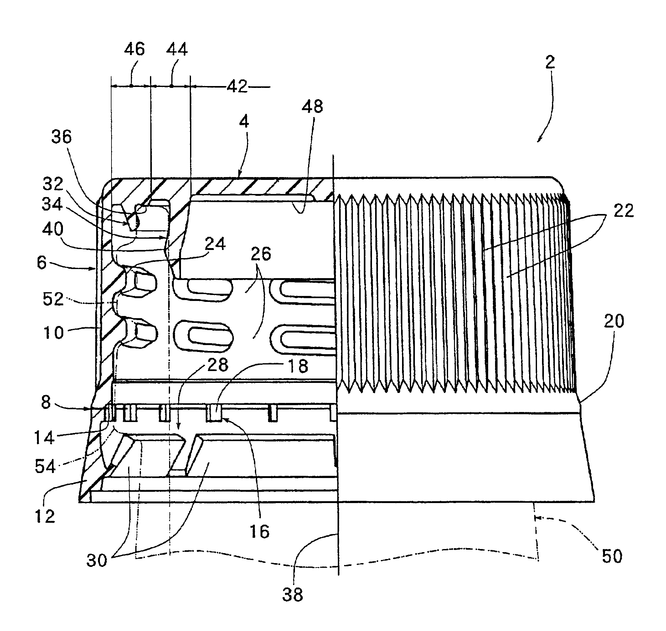 Synthetic resin container closure