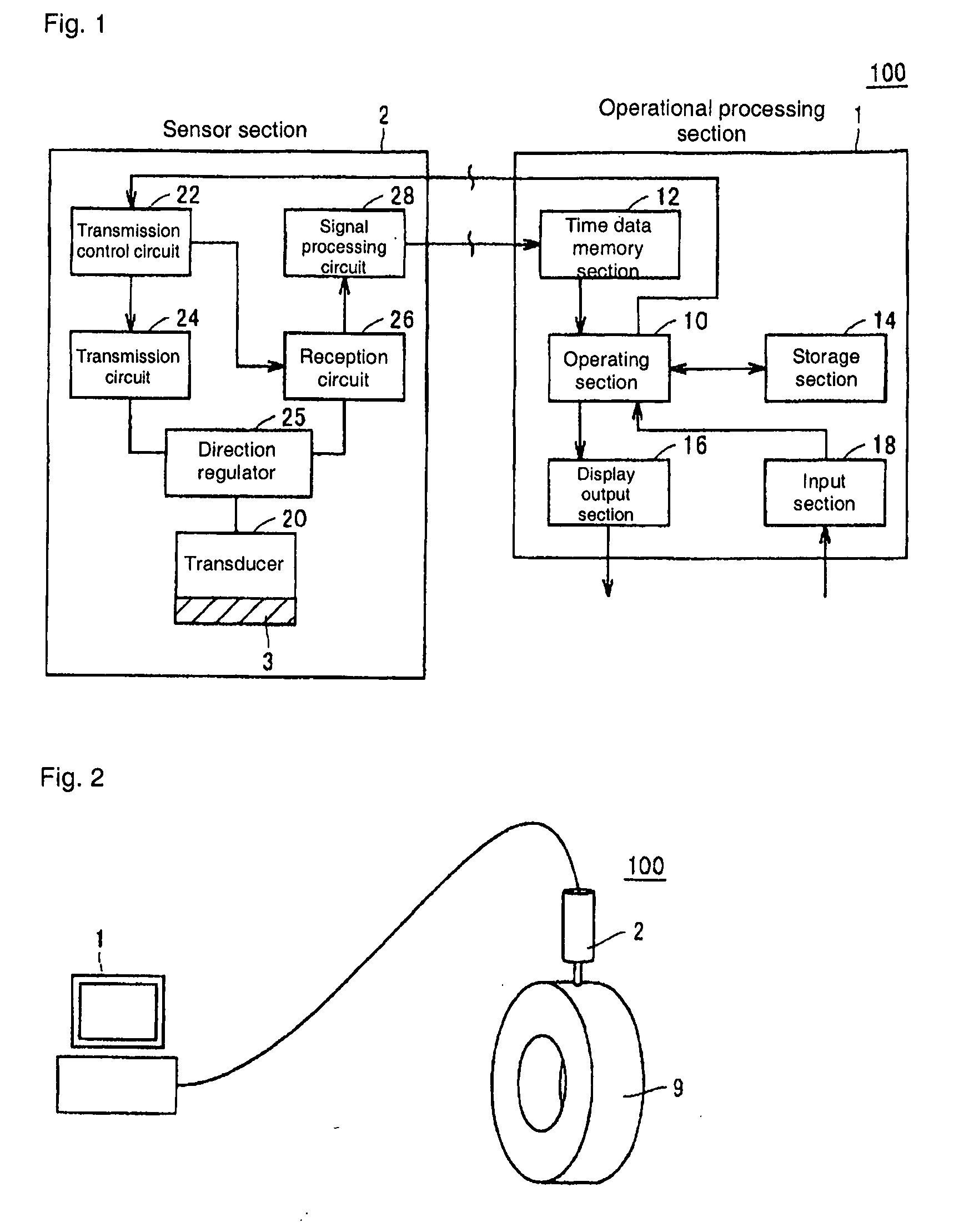 Frictional characteristic measuring apparatus and tire directed thereto