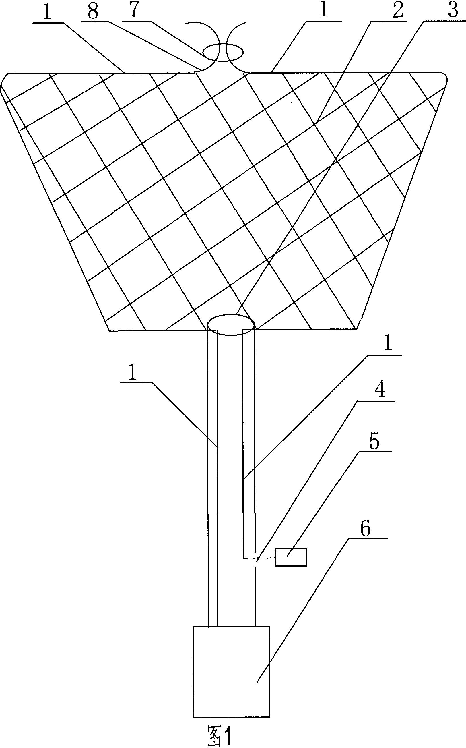 Folded fishing net device