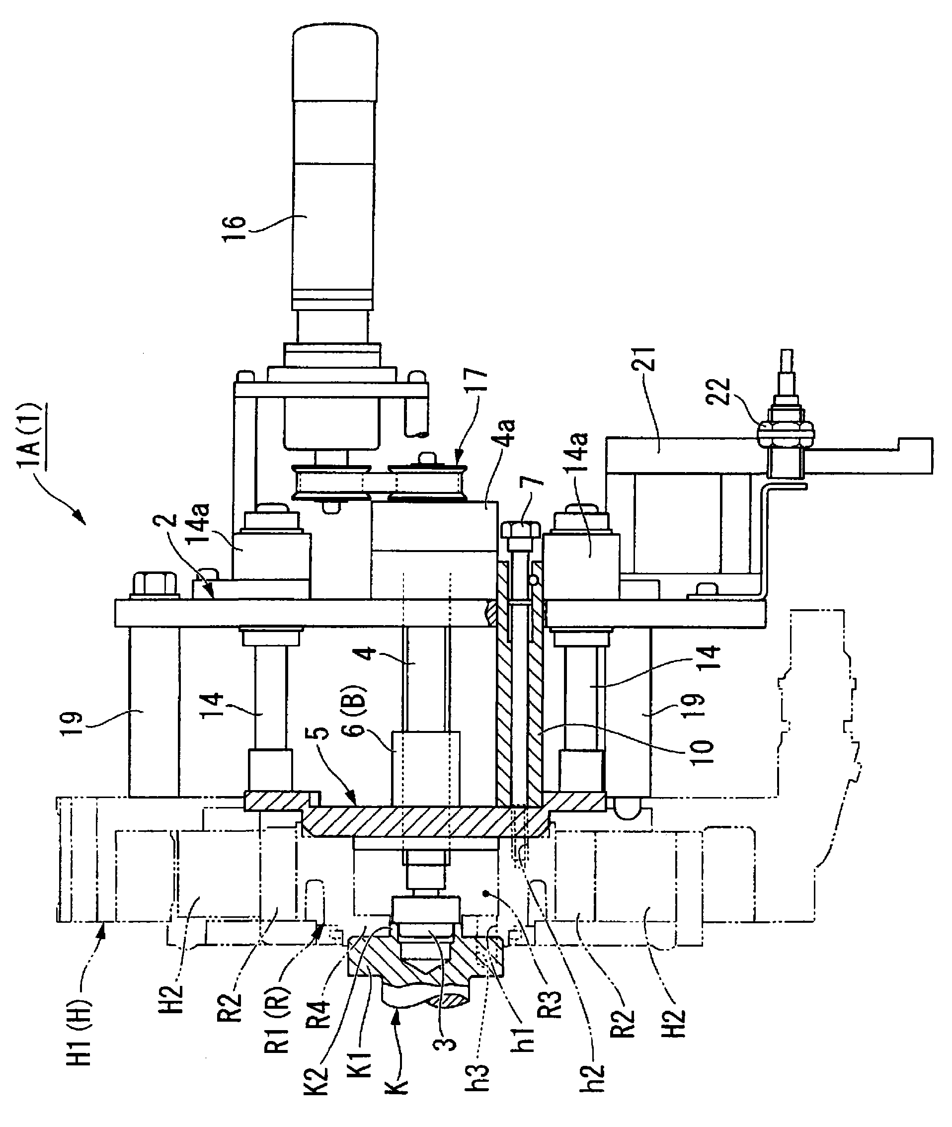 Rotor mounting device and rotor mounting method