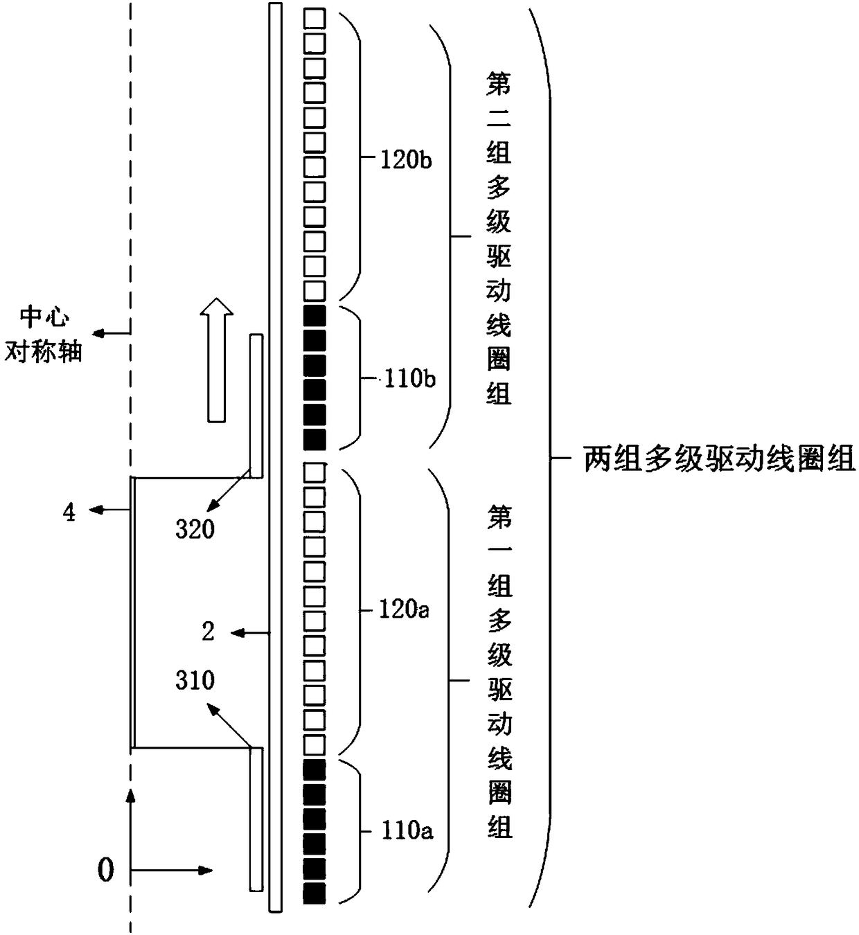 Combined asynchronous induction electromagnetic coil emitter and ignition method thereof
