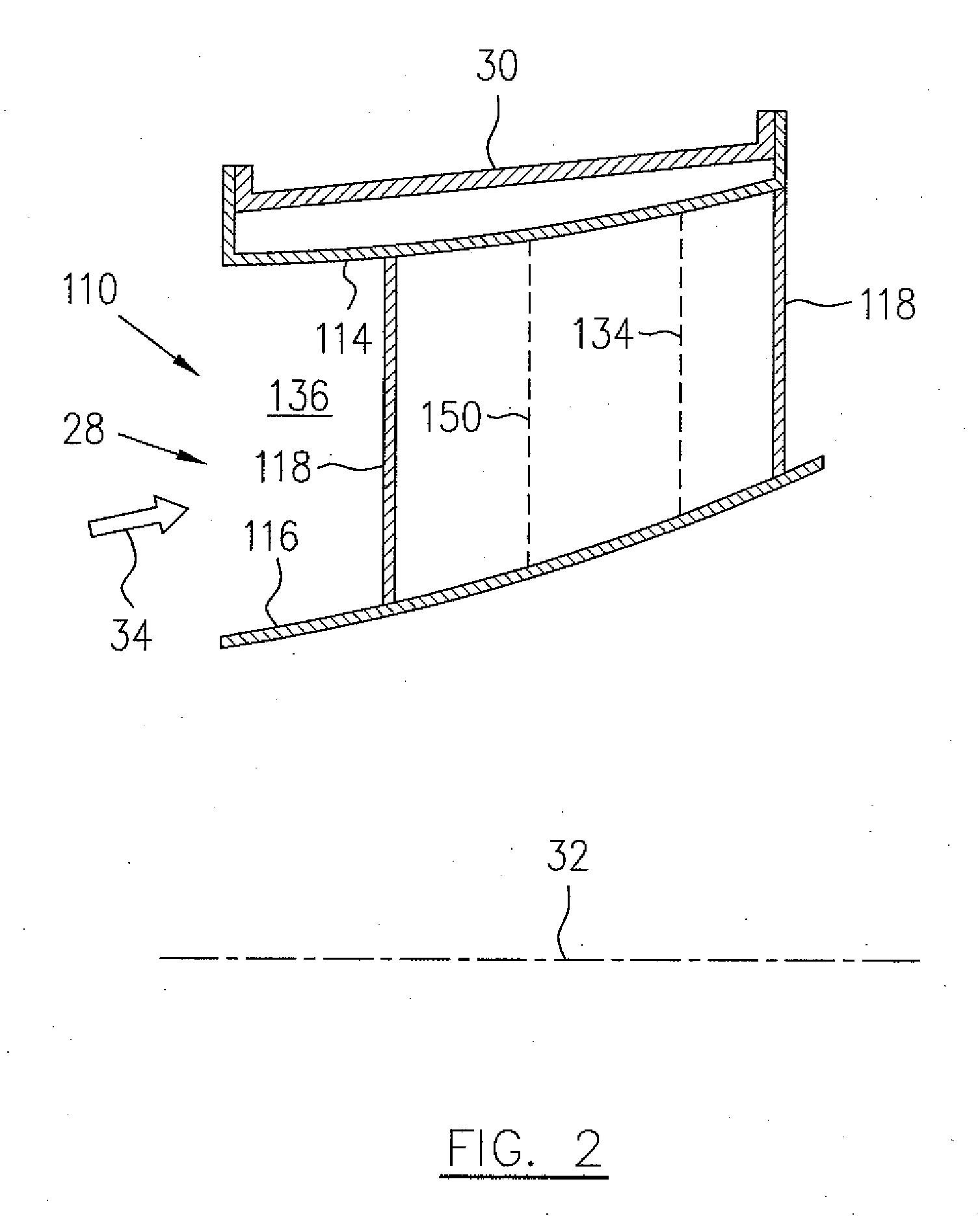 Deflector for a gas turbine strut and vane assembly