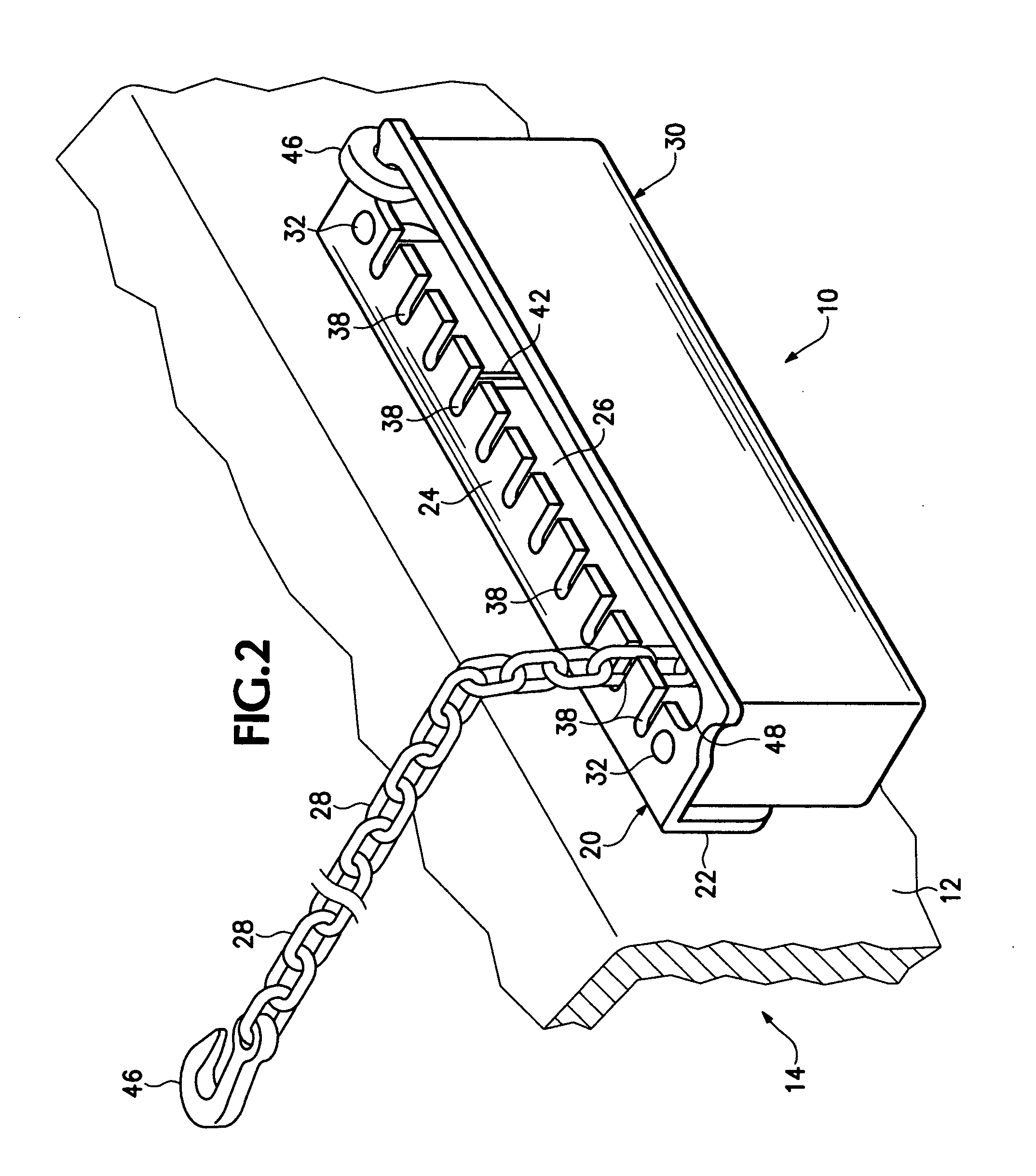 Length-adjustable chain mount and storage apparatus