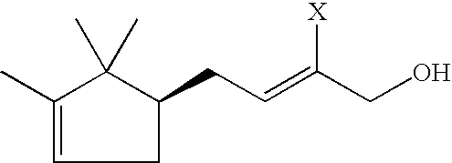 Method for determining the enantiomer ratio trimethylcyclopentene derivatives