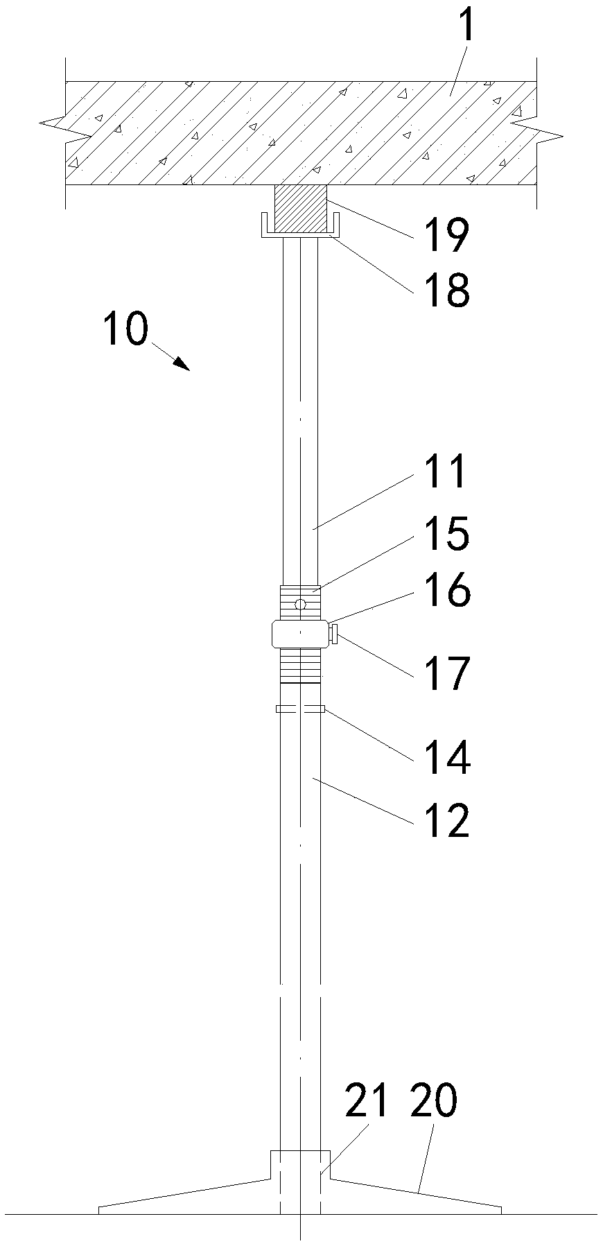 Adjustable supporting device and using method thereof