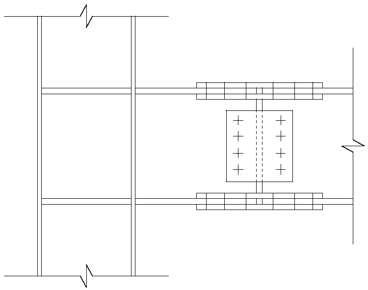 Joint structure for rigid connection of rolled steel beam and steel column, manufacturing method and house structure system