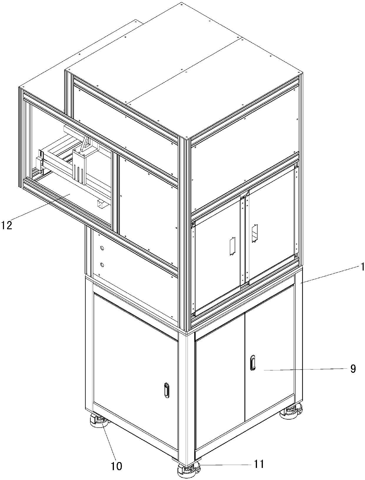 Detection device for internal structure of notebook computer