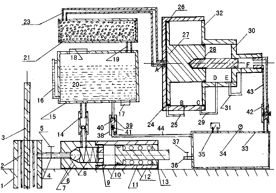 Sulfur-removing, pressurizing and storing device for single-well casing gas