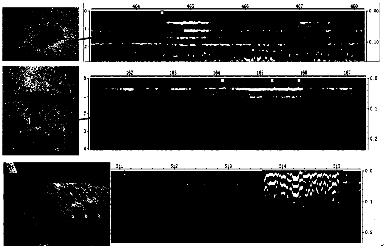 Ground penetrating radar map self-adaptive selection method for water damage detection