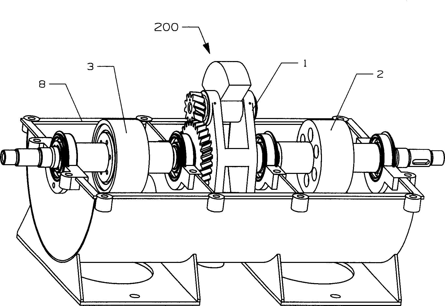 Automatic stepless speed changing transmission device with big torque ratio