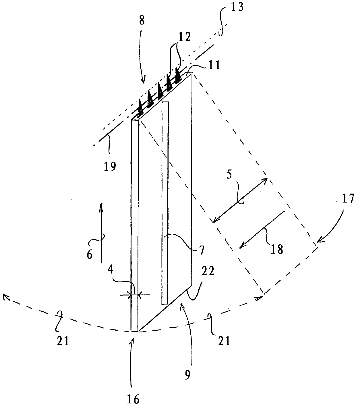 Component produced by additive manufacturing and having support structure