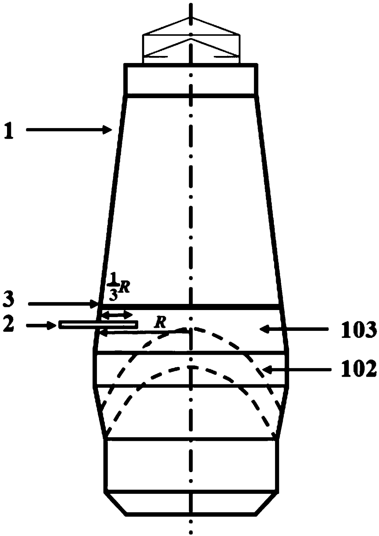 Two-stage blast furnace pulverized coal spraying blowing device