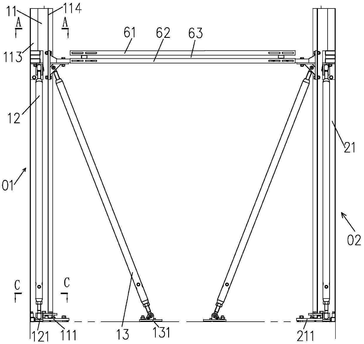 Supporting system for concrete precast component