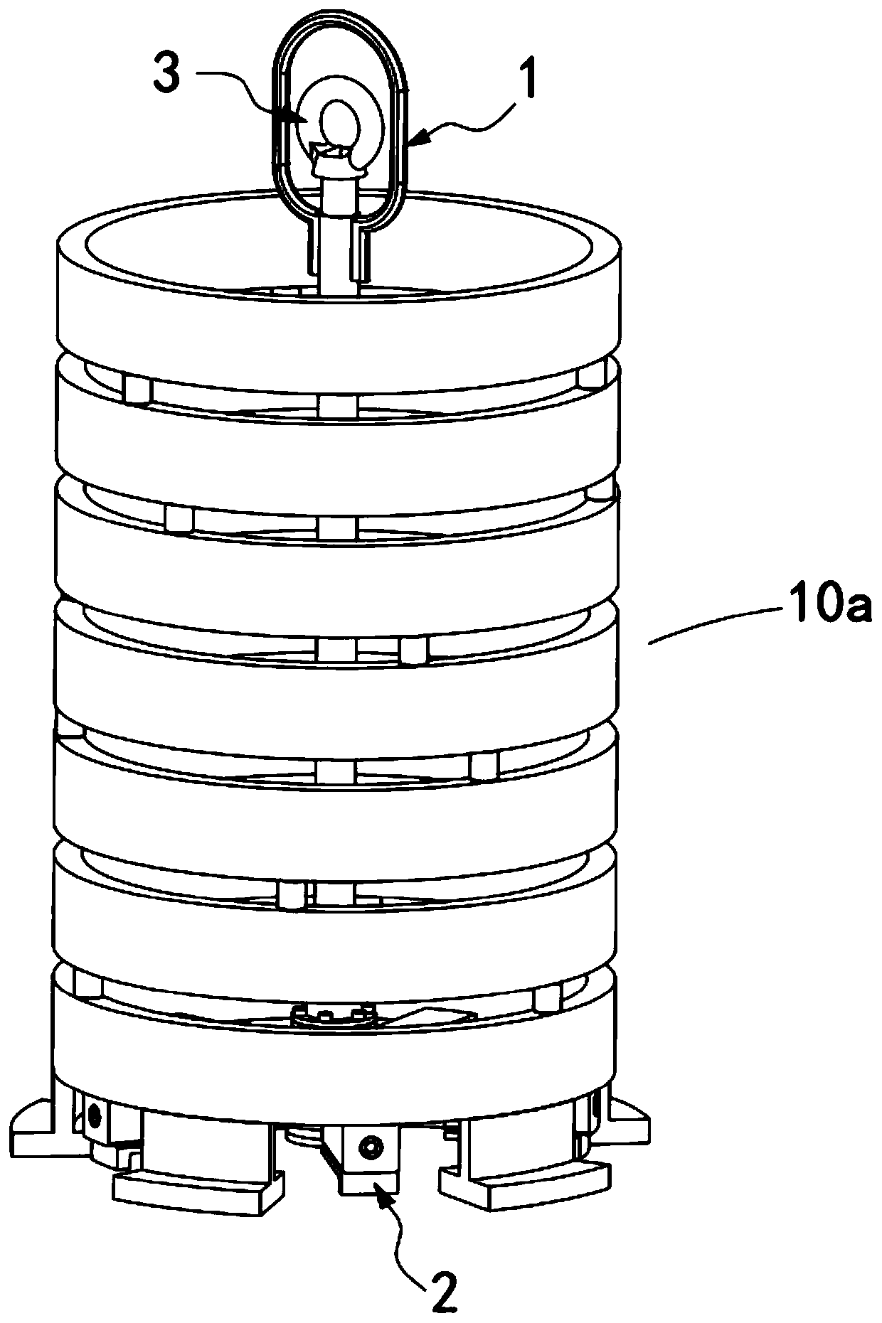 Lifting appliance for rapidly lifting annular workpieces and lifting method