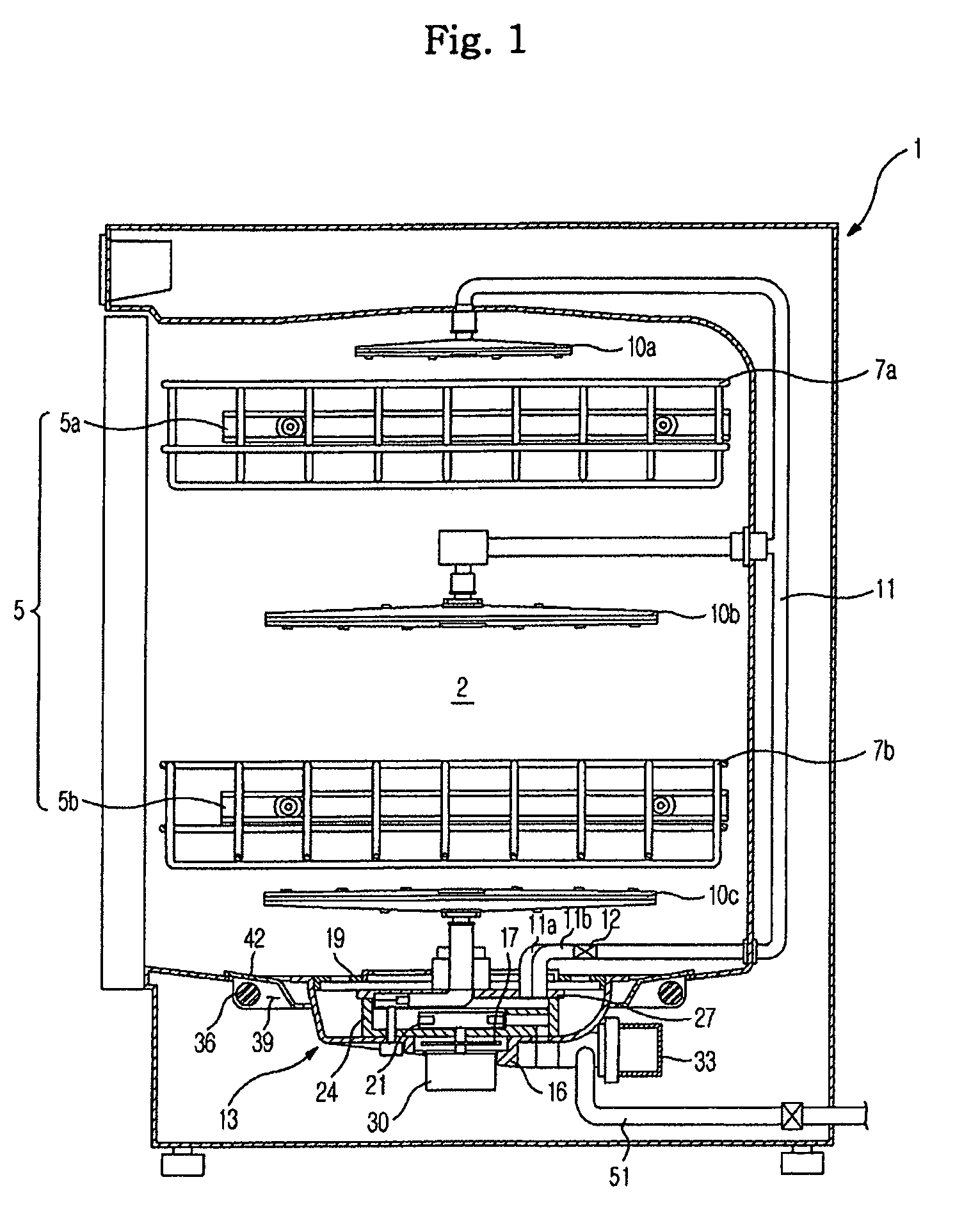 Dish washing machine preventing excessive water pressure