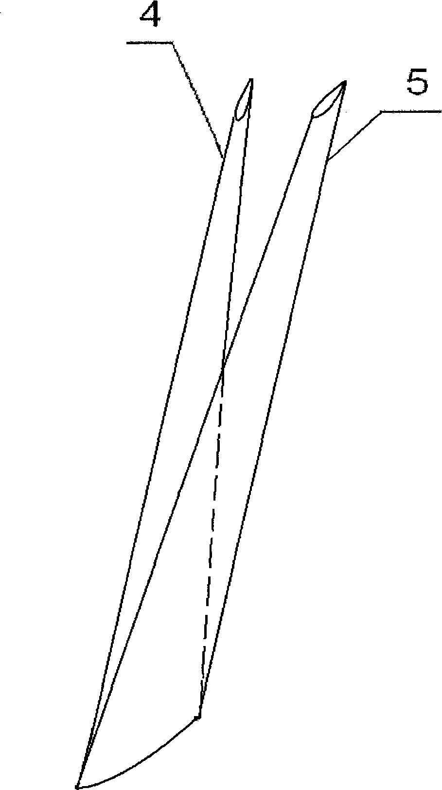 Horizontal axle windmill and method for making wind-powered unit vane