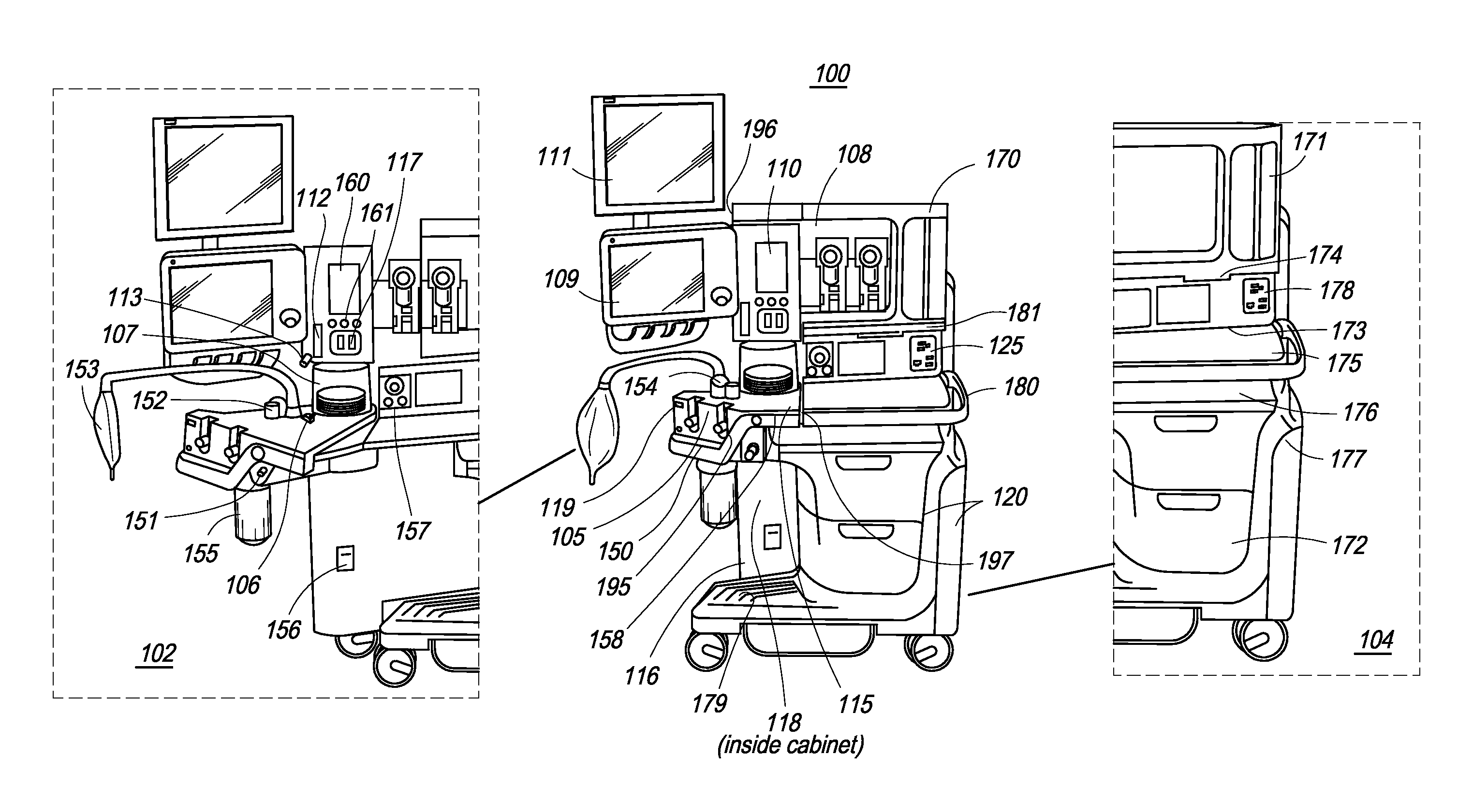 Integrated, Extendable Anesthesia System