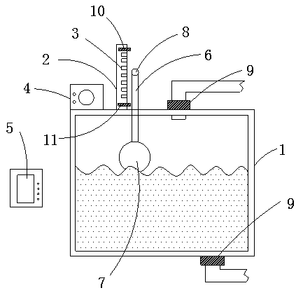 Device for detecting water level in water tank