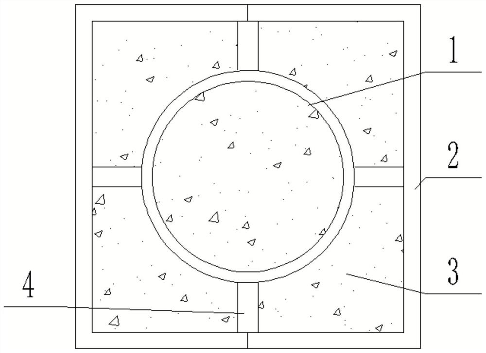 Method and equipment for reinforcing concrete-filled steel tubular column by sleeving concrete-filled steel tubular column