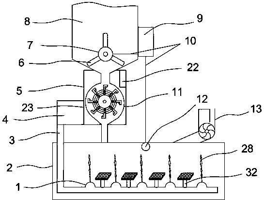Acipenseridae fish breeding device provided with air bags
