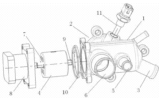 Automobile engine thermostat and thermoregulation method thereof