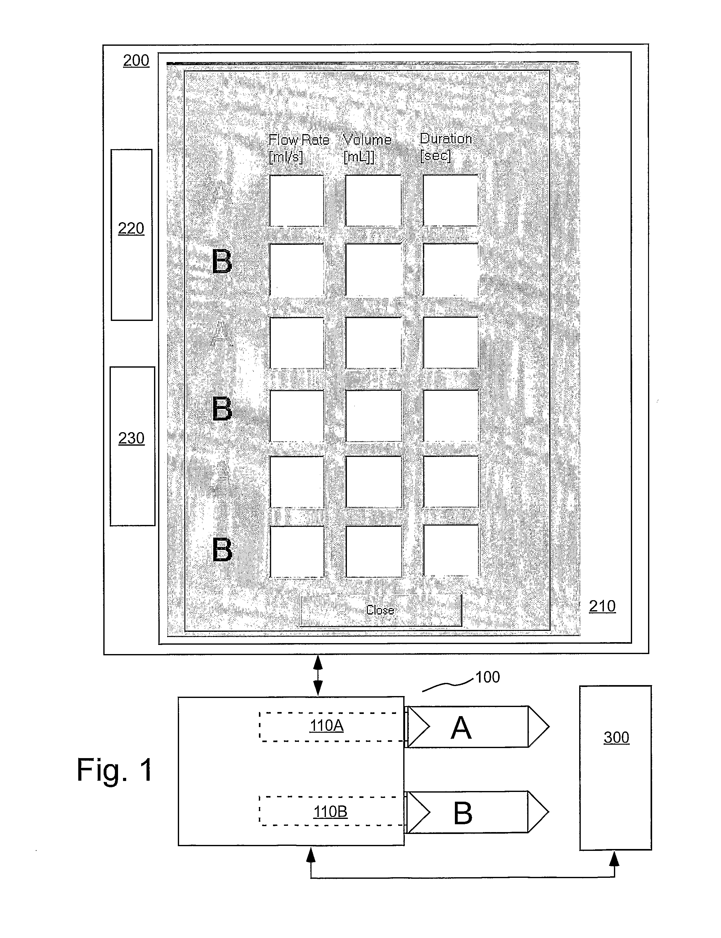 Devices, systems and methods for determining parameters of one or more phases of an injection procedure