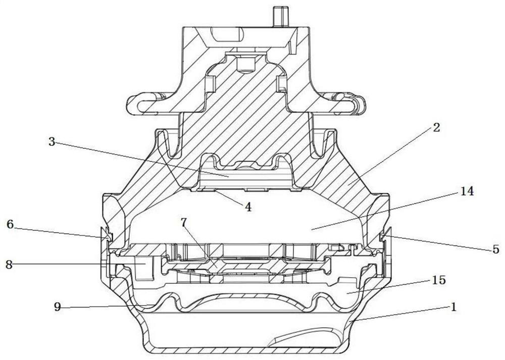 A hydraulic mount structure