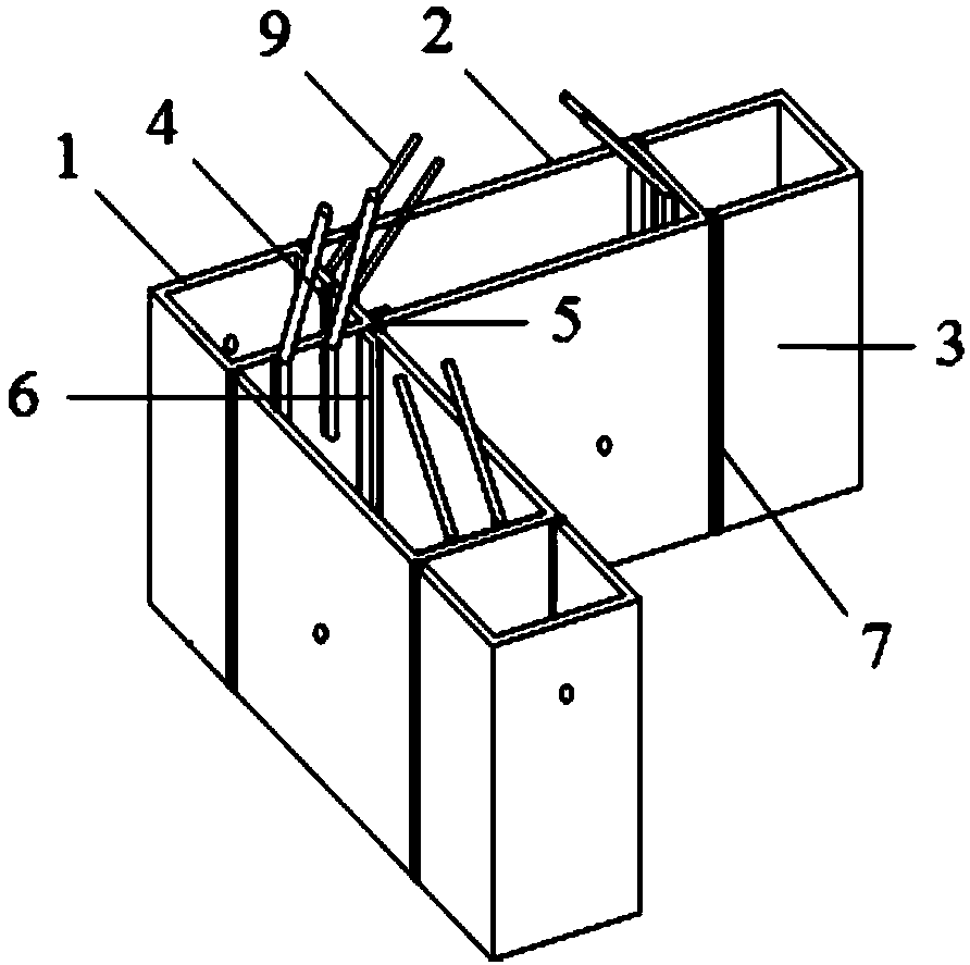 Butt-joint mode of cold-bending multi-cavity steel tube concrete special-shaped column