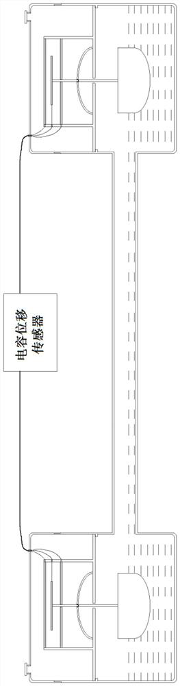 Totally-enclosed half-tank type broadband short-baseline water pipe inclinometer