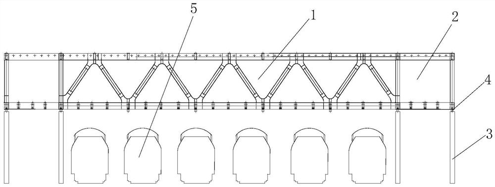 One-side overall hoisting of large-span flyovers across multiple railway business lines and its construction method