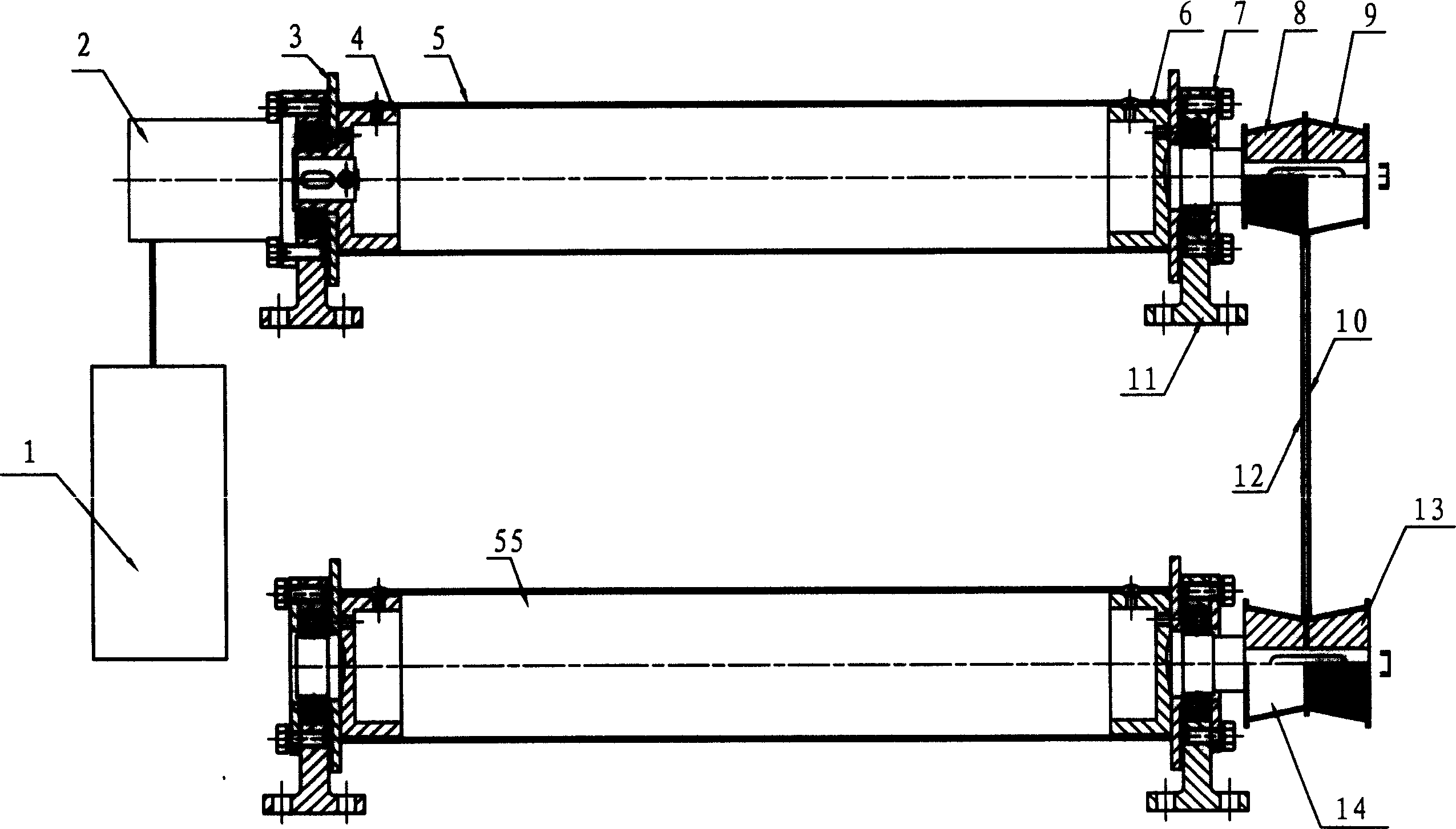 Driving device of automatic frame changing billboard