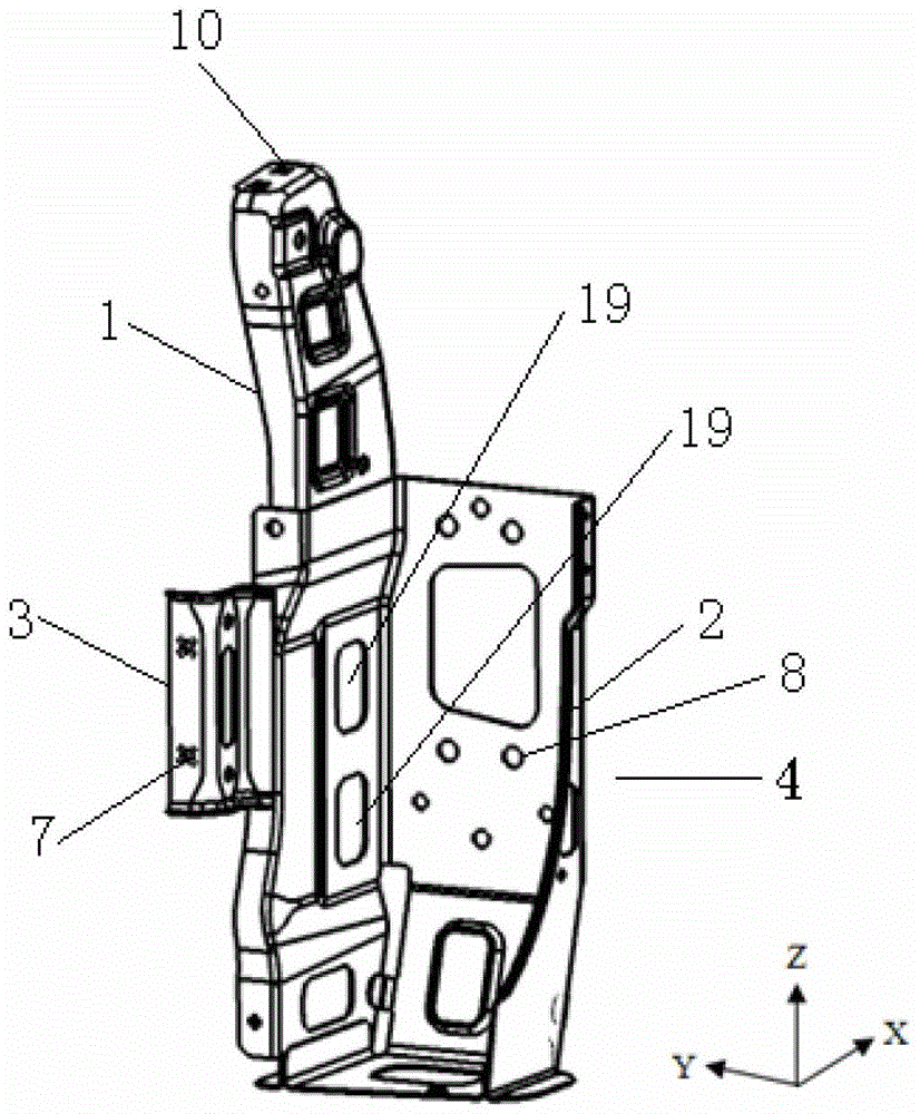 Automobile front longitudinal beam end plate assembly, front end assembly and automobile