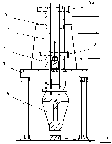 Method of lifting steel box beam with steel lifting bands and hydraulic device