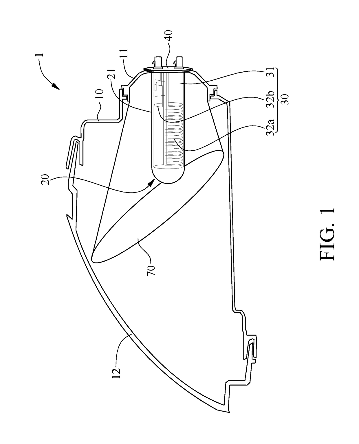 Headlight socket with antenna