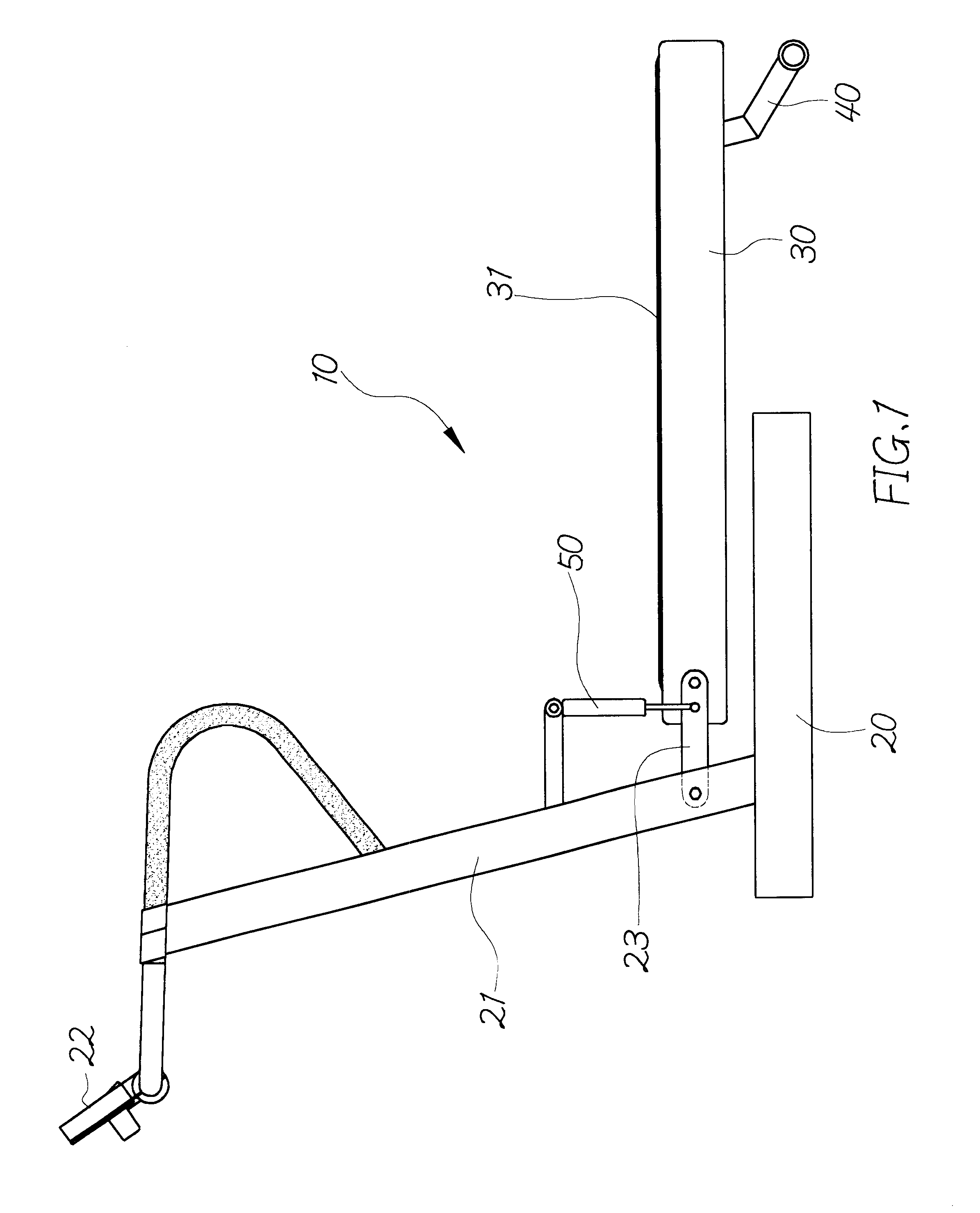 Shock absorption structure for a treadmill