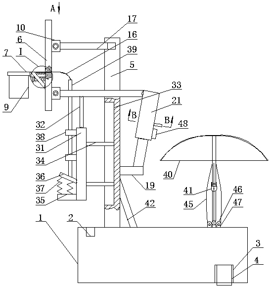 An anti-jamming basketball stand