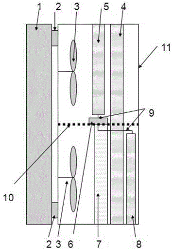 A fresh air treatment device with heat recovery