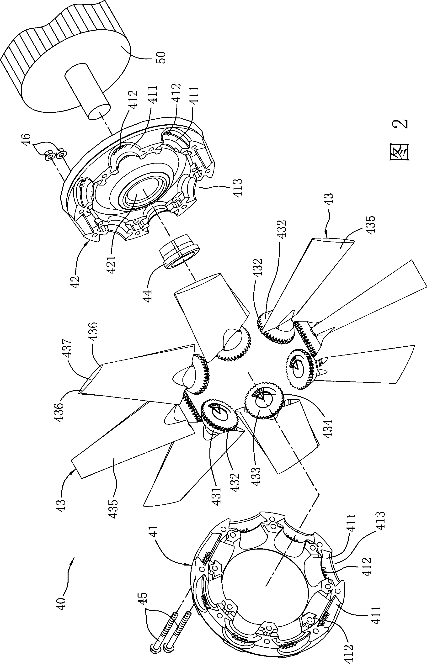 Impeller structure of ventilator