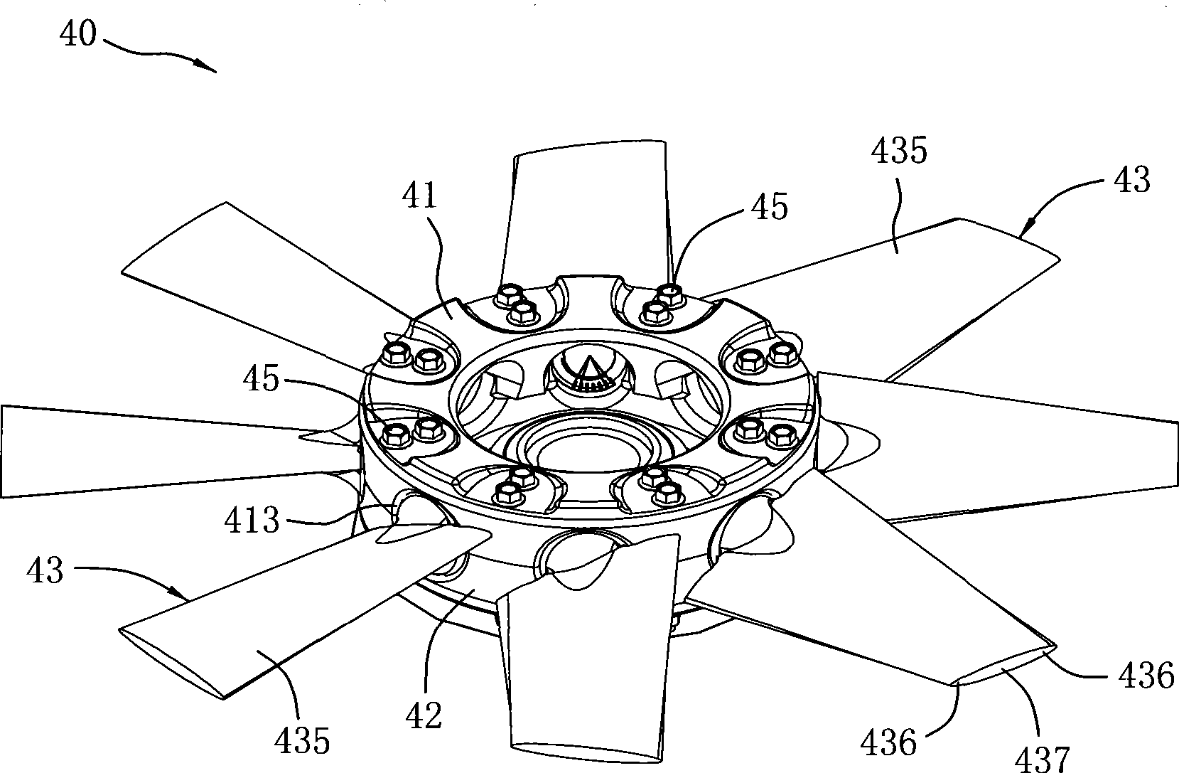 Impeller structure of ventilator