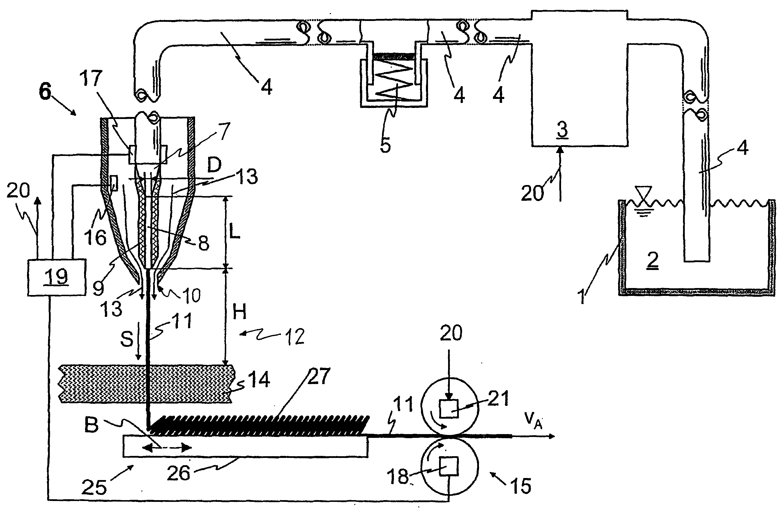 Method for extruding a continuous moulded body