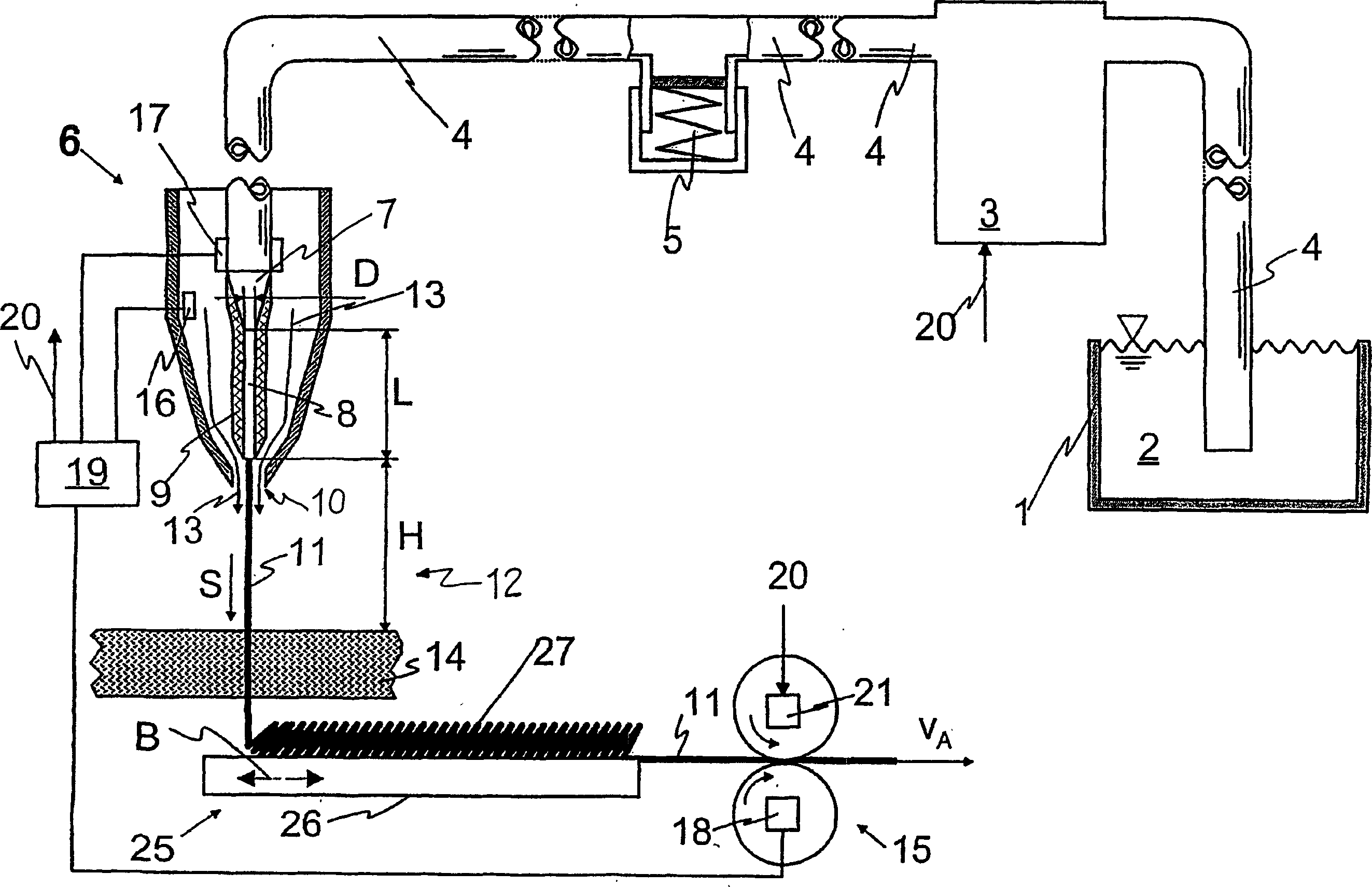 Method for extruding a continuous moulded body