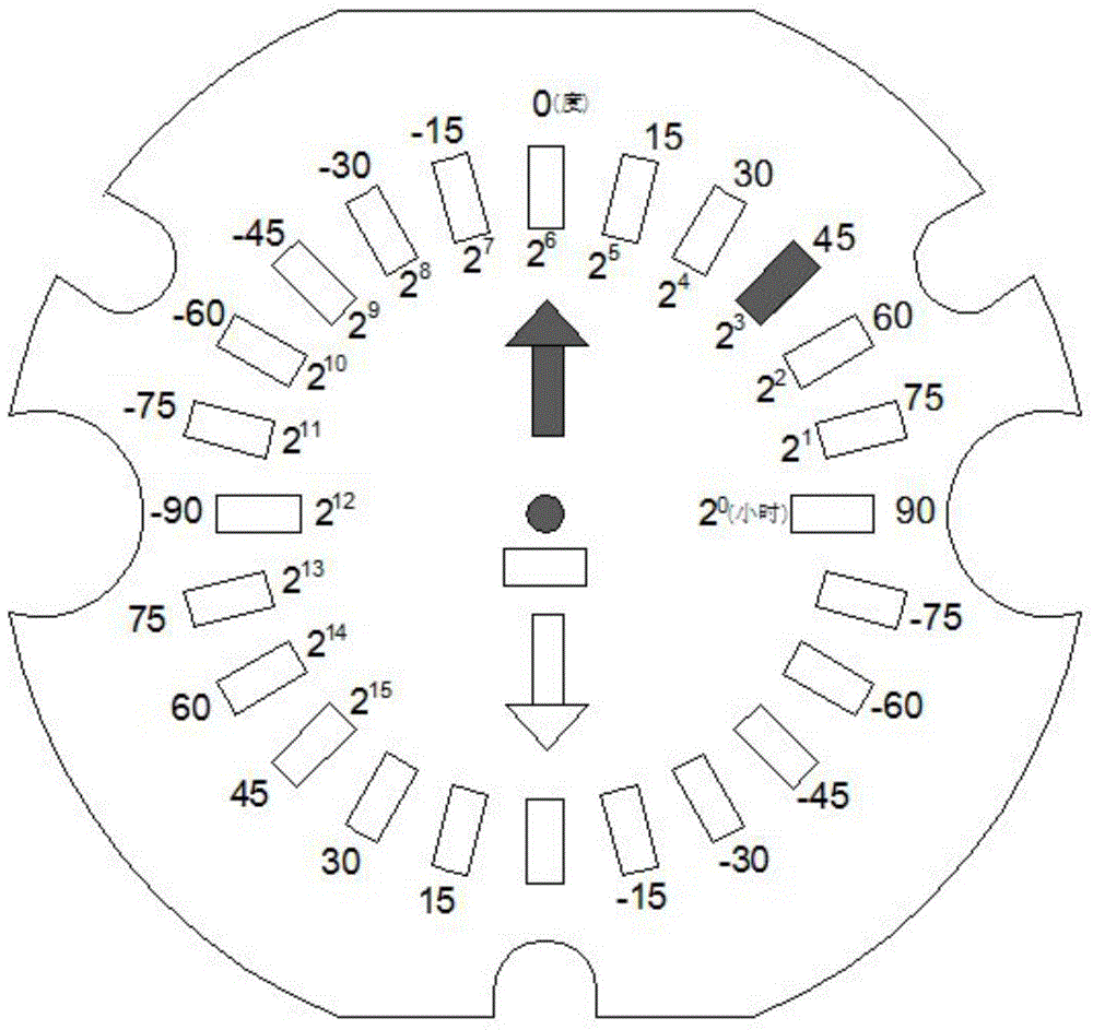 A storage vehicle steering wheel angle display instrument with an hour meter