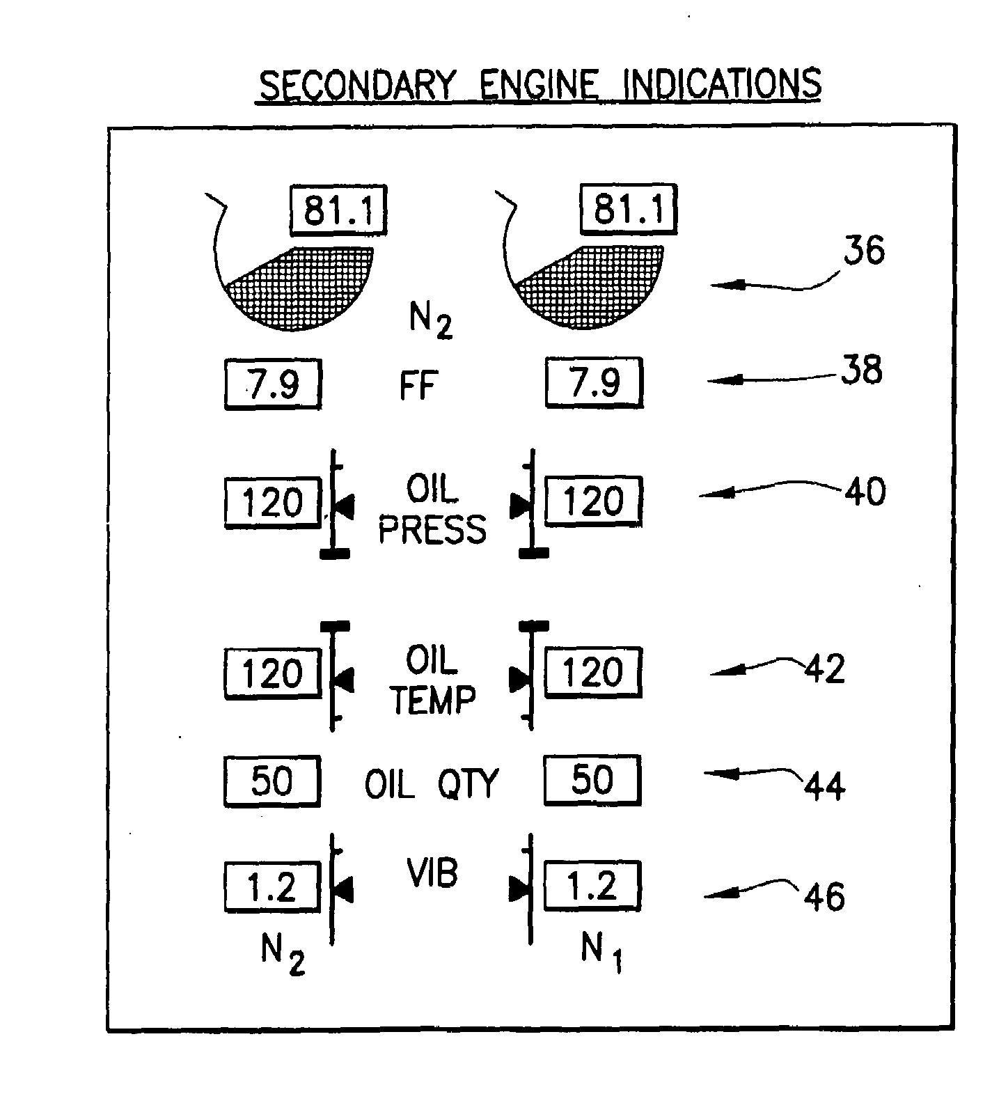 Method and apparatus for indicating operational state of aircraft engine
