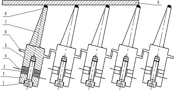 Single-excitation ultrasonic elliptic-vibration multi-vibrator material conveying device